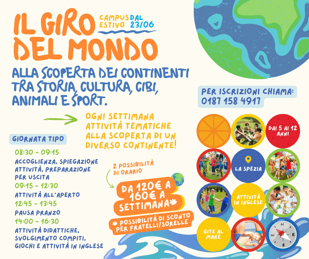 Locandina Campus Estivo La Spezia per bambini e ragazzi. Campus Estivo La Spezia Campus Estivo La Spezia Campus Estivo La Spezia Campus Estivo La Spezia Campus Estivo La Spezia Campus Estivo La Spezia Campus Estivo La Spezia Campus Estivo La Spezia Campus Estivo La Spezia Campus Estivo La Spezia Campus Estivo La Spezia